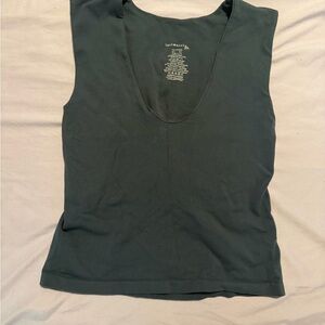 Free People Deep Green Scoop Tank Top
